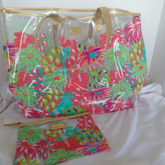 Simply Southern Handbags - Simply Southern Clear Tote Jungle Floral